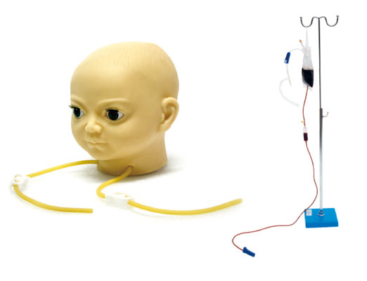 高级硅胶儿童头皮静脉注射穿刺训练模型