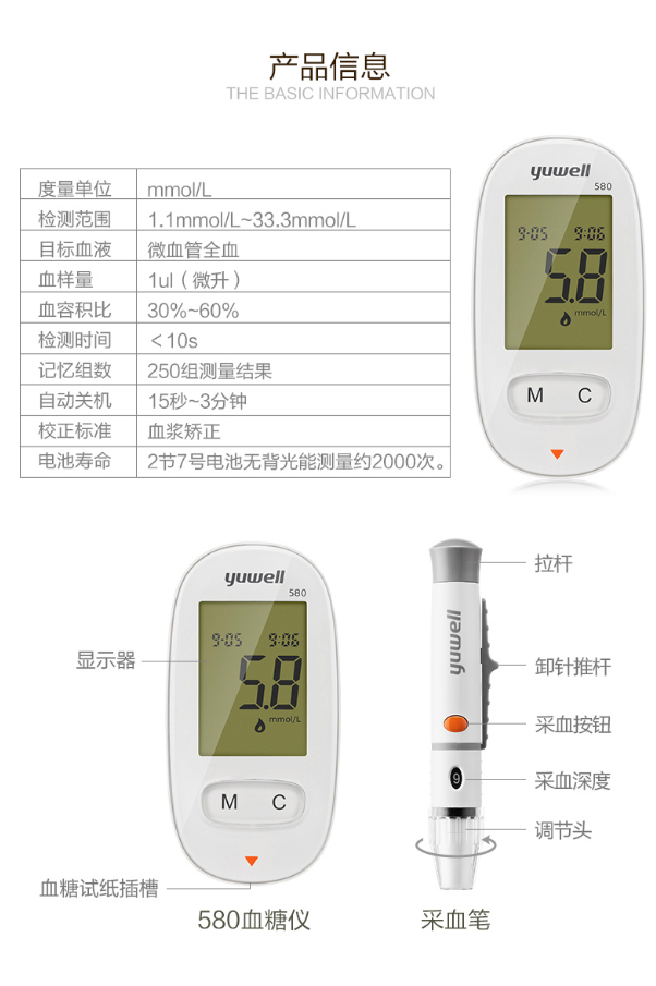 鱼跃血糖仪580超值套装 优品特价 欲购从速6.png