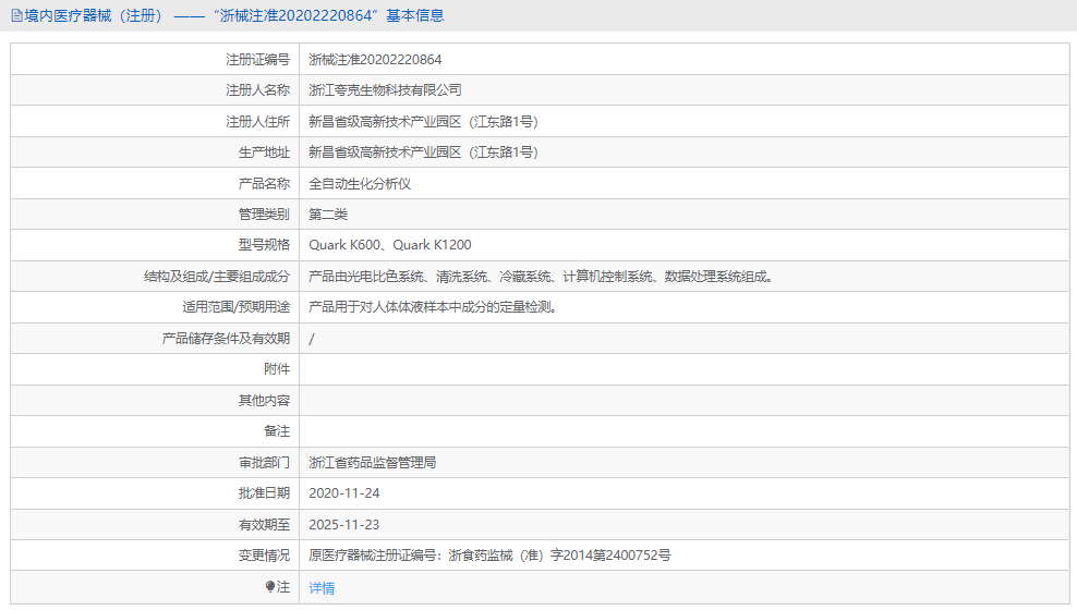 全自动生化分析仪Quark K6001.png